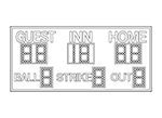 14'0" x 5'6" Baseball Scoreboard