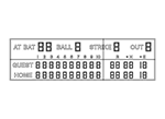 28'0.5" x 8'0.5" Baseball Scoreboard w/ Hit/Error Indicators