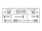 31'10" x 12'2" Football Scoreboard w/ Football Indicator