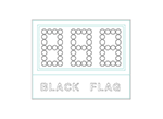 3'6" x 3'0.5" Lap Counter Black Flag
