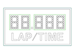 9'0" x 5'0" Racetrack Scoreboard Lap/Time