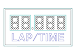 9'0" x 5'0" Racetrack Scoreboard Lap/Time