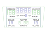 9'0" x 5'5" Basketball Scoreboard w/Bonus&Poss Indicators Angled T/B