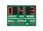 5'0" x 3'8" Baseball Scoreboard w/Ball, Strike,Out Indicators