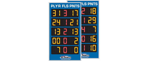 6'10" x 4' Basketball Stat Panel, Paired w/ 8218
