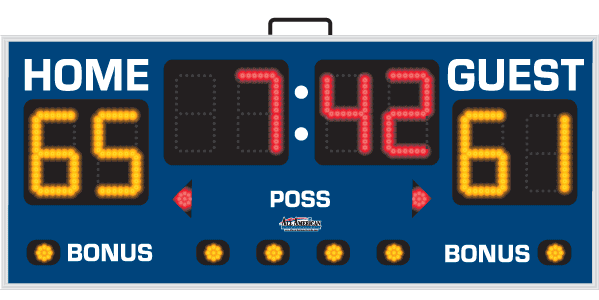 1'3" x 3'0" Portable Basketball Scoreboard