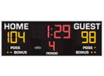 4'4" x 12'0" Standard Basketball Scoreboard w/out Time Outs Left