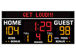 5'4" x 12' Standard Basketball/Volleyball Scoreboard and EMC