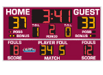 5'0" x 9'0" Basketball Scoreboard with Fouls
