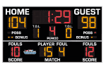 6'10" x 12'0" Basketball Scoreboard with Fouls