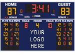 7'6" x 11'0" Basketball Scoreboard with Fouls and Stats (6)