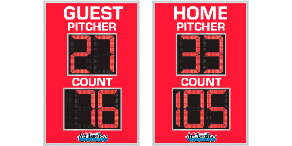 6'0" x4'0"  Pitch Count Baseball Scoreboard