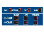 8'5" x 18'0" Baseball Scoreboard