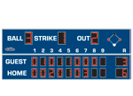 8'5" x 20'0" Line Score Baseball Scoreboard - Logo instead of OBI