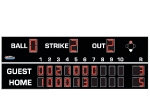 8'5" x 22'0" Line Score Baseball Scoreboard