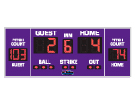 4'0" x 10'0" Basic Baseball Scoreboard with Pitch Count