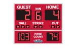5'0" x 6'0" Basic Scoreboard with Pitch Count