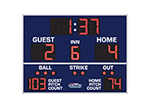 6'0" x 8'0" Basic Baseball Scoreboard with Timer and Pitch Count
