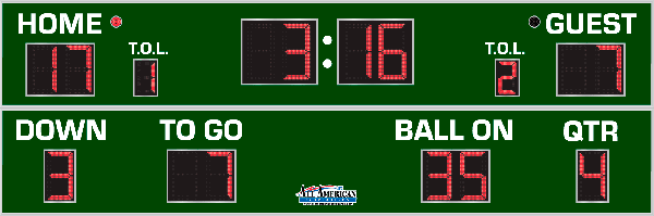 8'5" x 24'0" Standard Football Scoreboard